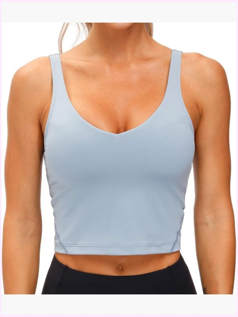 Longline Wirefree Padded Sports Bra Medium Support Yoga